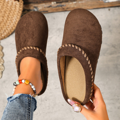 😍Last Day 50% OFF🔥Women’s Casual and Comfortable Mules – Soft, round-toed shoes perfect for autumn and winter
