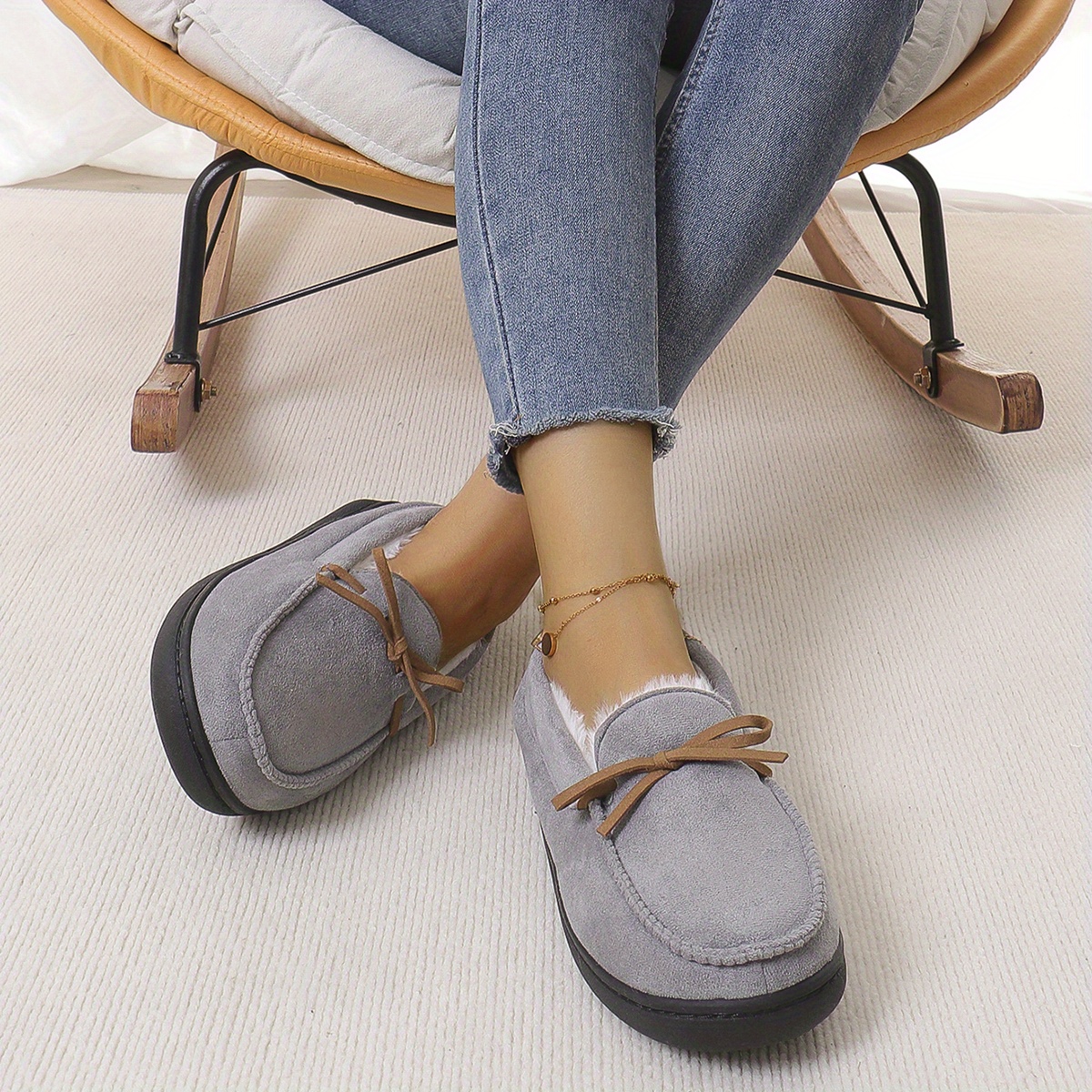 ⏰Last Day! 50% OFF 🔥Women's fleece-lined indoor and outdoor loafers