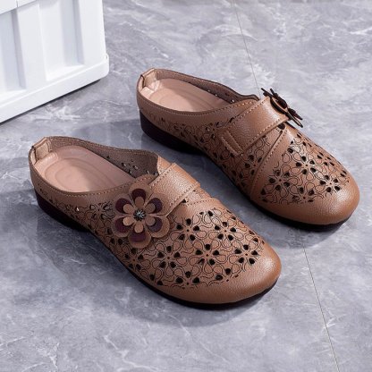 ⏰Last Day! 50% OFF 🔥Women's openwork breathable soft half slippers