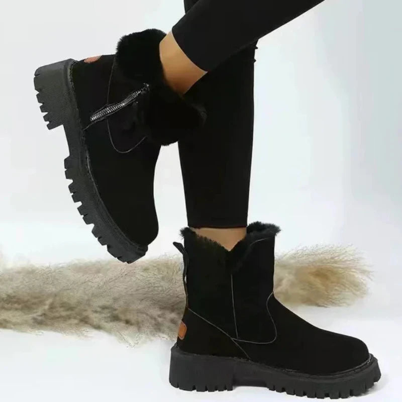 ⏰Last Day! 50% OFF  --- Winter New High Top Snow Boots Women's Suede Martin Boots