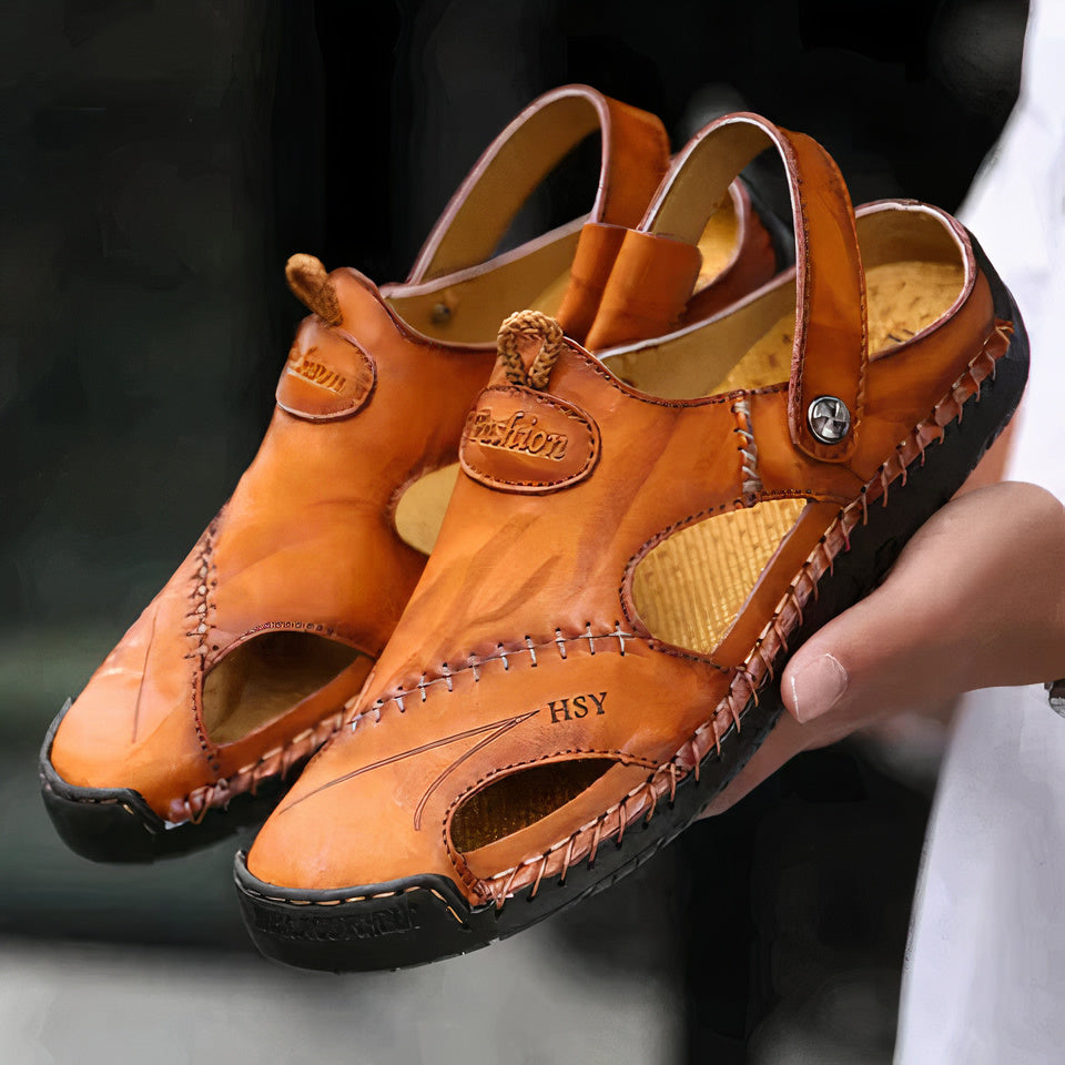 🔥Last Day Promotion 50%🔥Men's Orthopedic Leather Sandals – Handmade