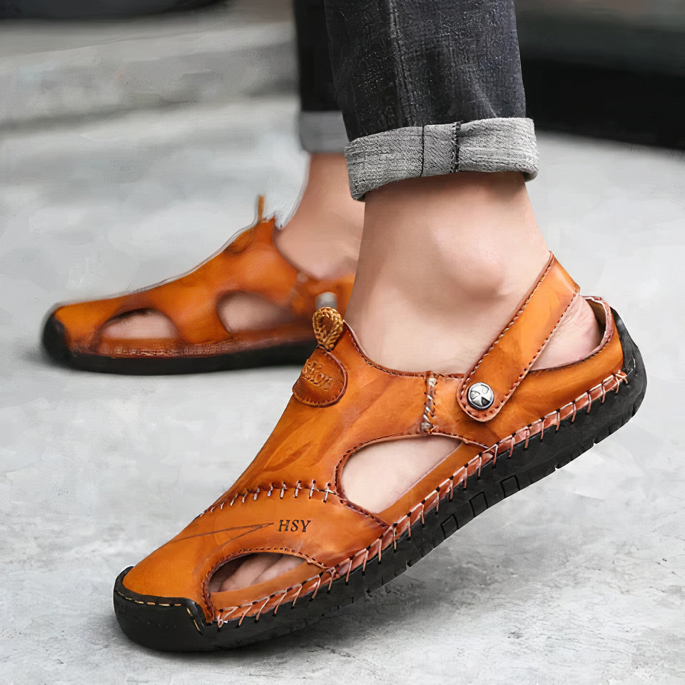 🔥Last Day Promotion 50%🔥Men's Orthopedic Leather Sandals – Handmade