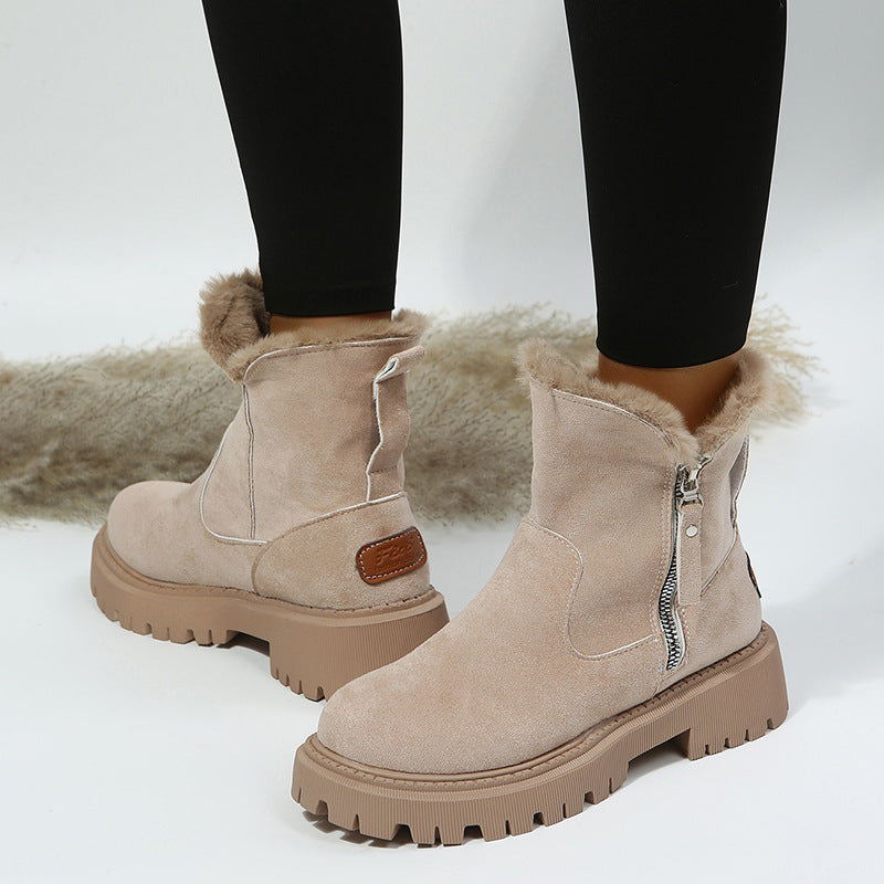 ⏰Last Day! 50% OFF  --- Winter New High Top Snow Boots Women's Suede Martin Boots