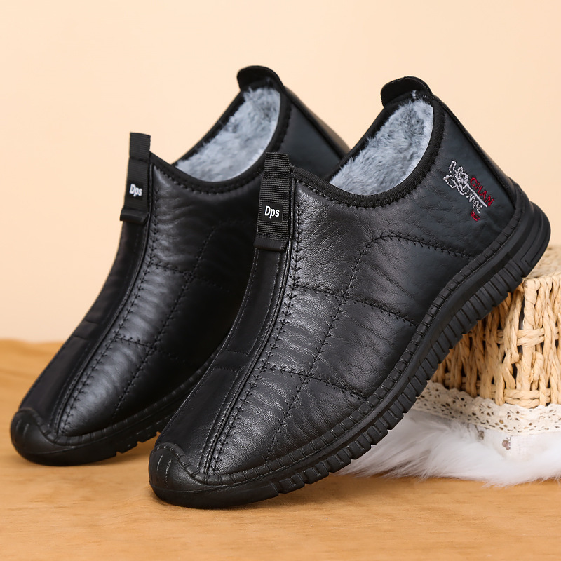 ⏰Last Day! 50% OFF 🔥Men's Genuine Leather Waterproof Non-slip Orthopedic Warm Ankle Boots