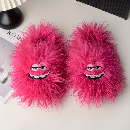 🔥Last Day Promotion 50% OFF - Funny plush slippers for winter home