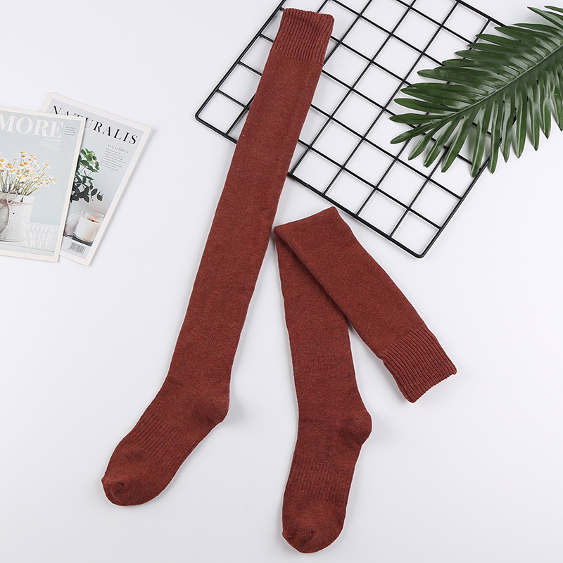 Women's winter over-the-knee cotton socks