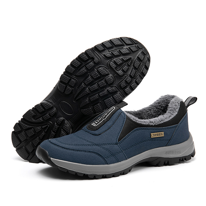 ⏰Last Day! 50% OFF 🔥Men's Orthopedic Slip-On Winter Walking Shoes - Fleece-Lined, Waterproof & Anti-Slip Rubber Sole