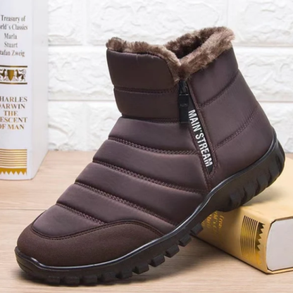 🔥Last Day Promotion 50% OFF --- Men's Waterproof Warm Cotton Zipper Snow Ankle Boots 