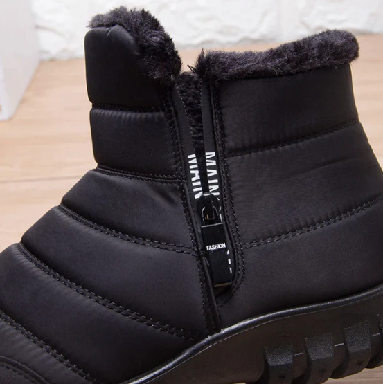 🔥Last Day Promotion 50% OFF --- Men's Waterproof Warm Cotton Zipper Snow Ankle Boots 