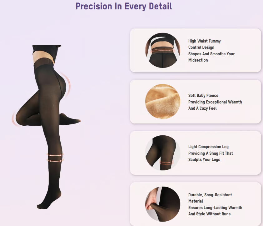 🔥Last Day Promotion 50% OFF - MAGIC Bare-Leg Look Fleece Lined Tights☁️