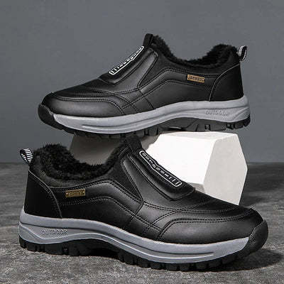 ⏰Last Day! 50% OFF 🔥Men's Orthopedic Slip-On Winter Walking Shoes - Fleece-Lined, Waterproof & Anti-Slip Rubber Sole