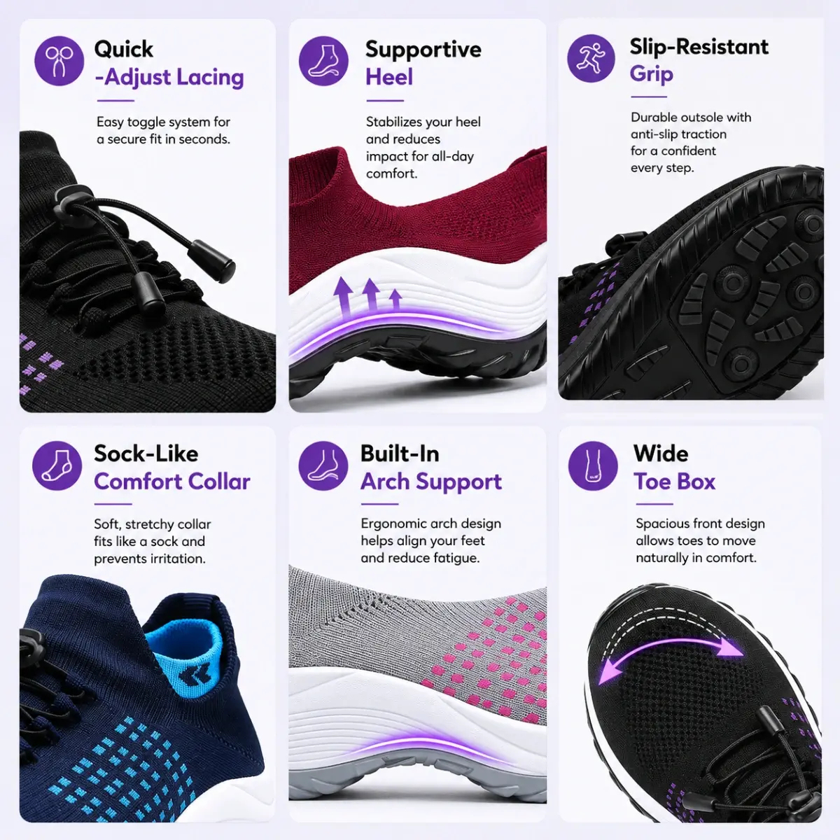 🔥Mega Sale - Buy Now & Save 50% OFF🔥Ortho Stretch Cushion Comfort & Relief All Day Walking Shoes