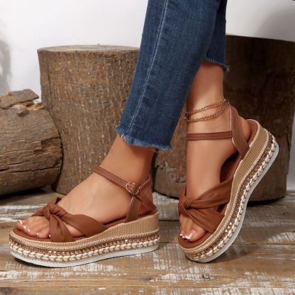 🔥Mega Sale - Buy Now & Save 50% OFF🔥Women's Bohemian Style Platform Sandals – 2026 Summer New Buckle Sandals