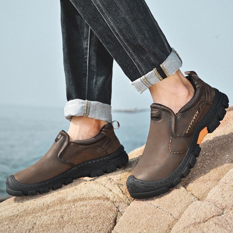 🔥Mega Sale - Buy Now & Save 50% OFF🔥Men’s Genuine Leather Slip-On Outdoor Walking Shoes