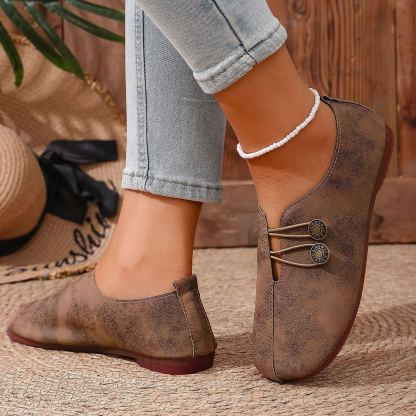🔥Mega Sale - Buy Now & Save 50% OFF🔥Classic Button Strap Comfort Flats – Casual Slip-On Loafers for Women