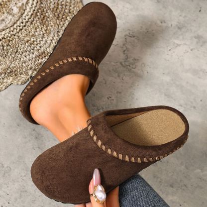😍Last Day 50% OFF🔥Women’s Casual and Comfortable Mules – Soft, round-toed shoes perfect for autumn and winter