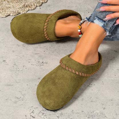 😍Last Day 50% OFF🔥Women’s Casual and Comfortable Mules – Soft, round-toed shoes perfect for autumn and winter