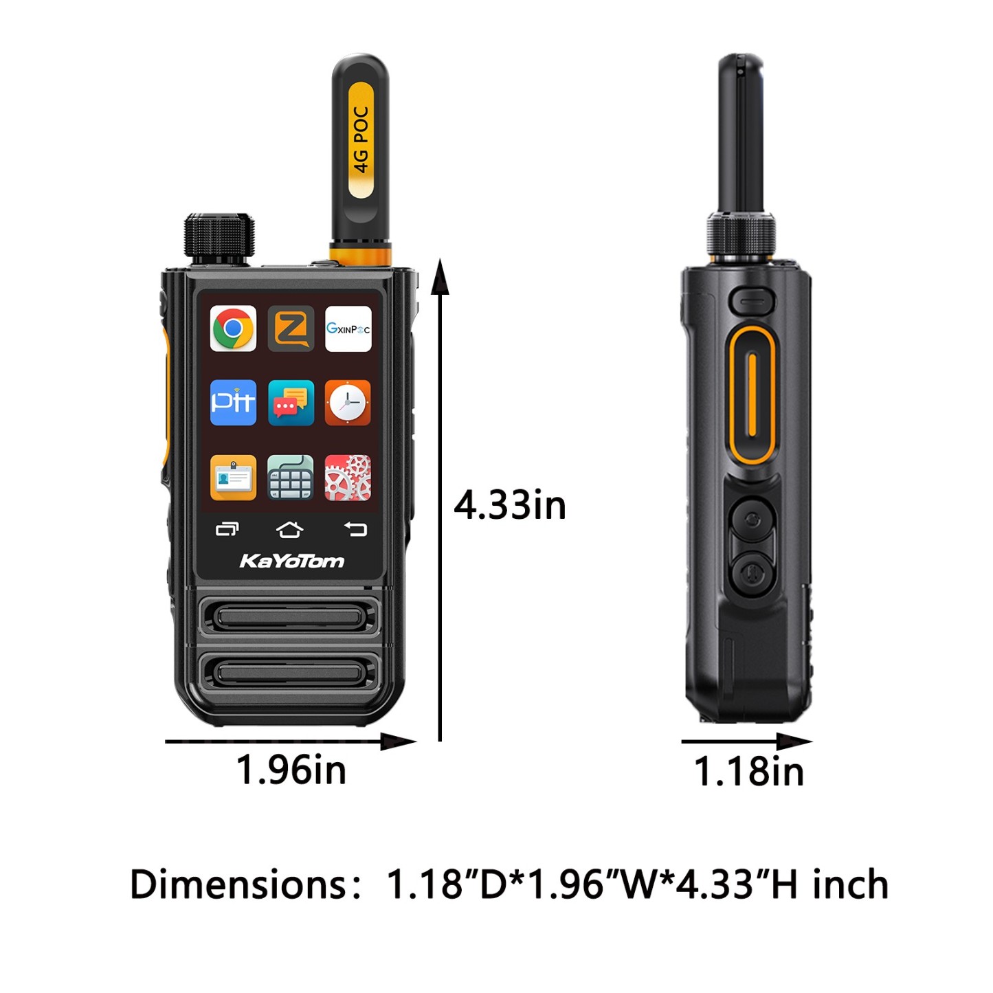KaYoTom M77 Global Walkie Talkie Long Range for Family, Construction, Logistics, Transportation, Hotels, Shopping Malls, Outdoors and Emergency Rescue Encrypted Two Way Radios