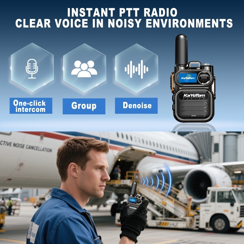 KaYoTom M11 Long Range Walkie Talkie – Global Two-Way Radio with Encrypted Communication, Unlimited Range, 72H Battery Life, HD Audio, Lightweight Design & Built-In LED Flashlight