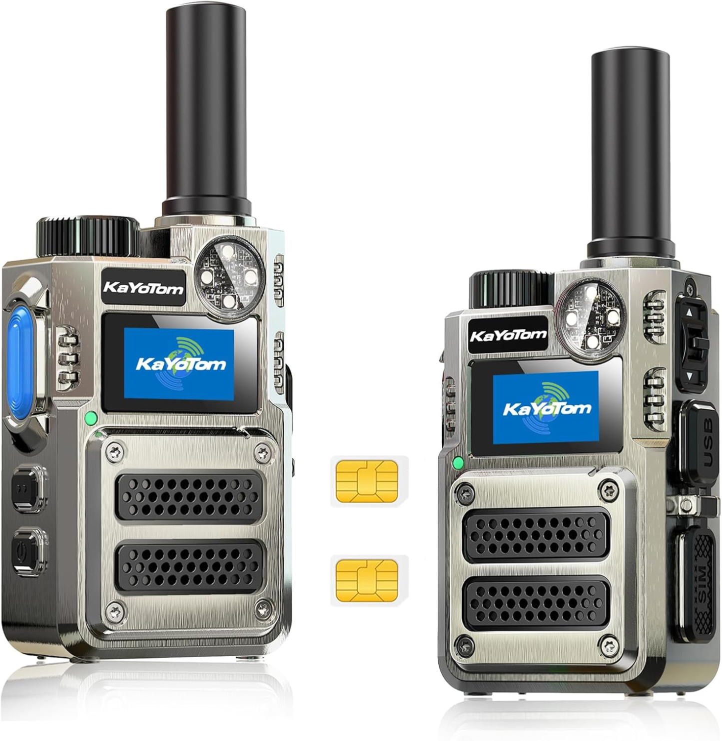 （Lifetime Free） Global Unlimited Range 4G LTE PoC Rapid Walkie Talkies Long Range Two-Way Radios 5000+ Miles with Nationwide Range,SOS Alert Long Distance Radios for Truck Fleet,Construction site