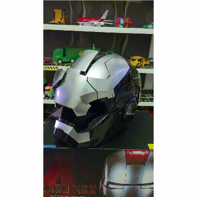 [NEW]War Machine Mask Iron Man Helmet Mk5 1:1 Wearable Silver Black Edition