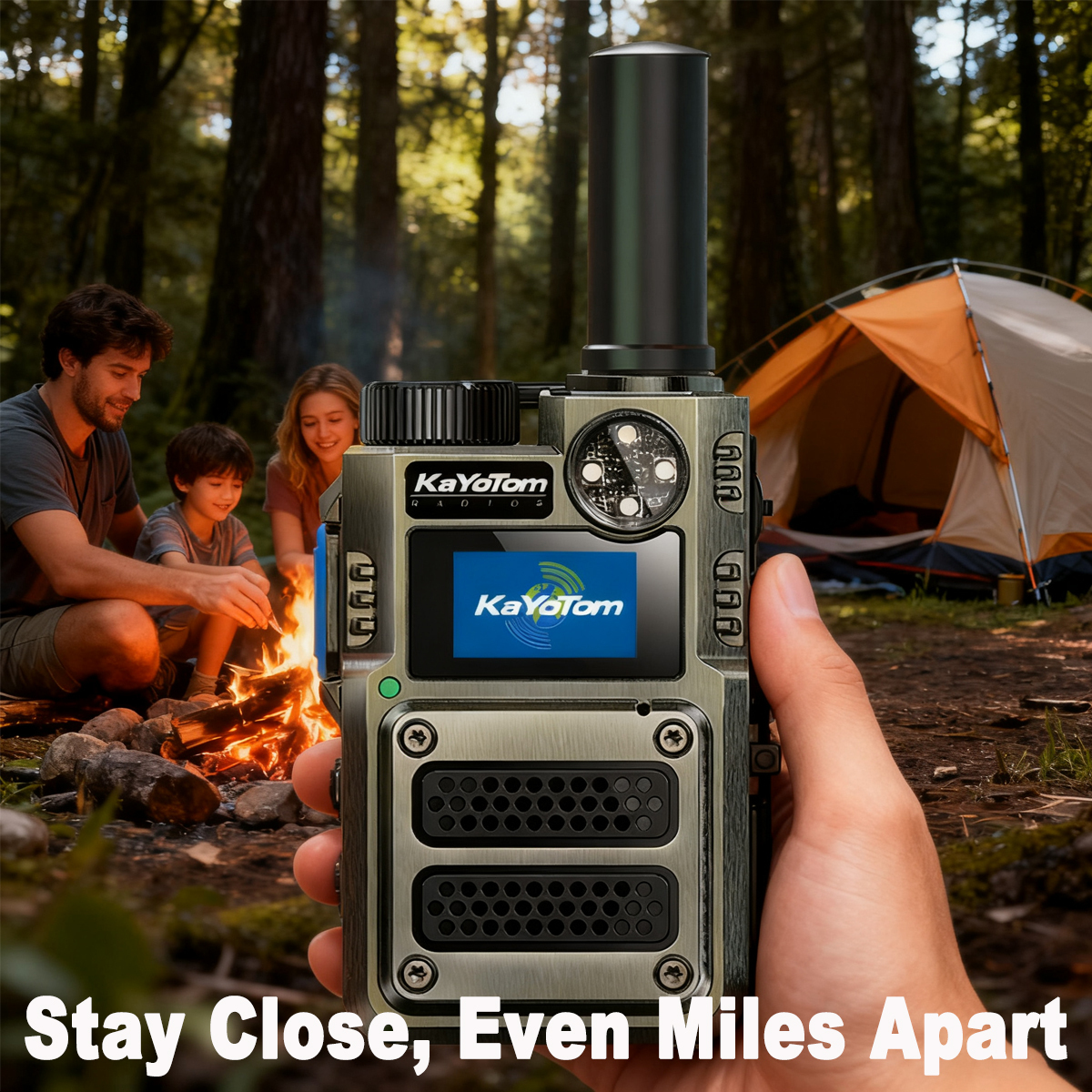 （Lifetime Free） Global Unlimited Range 4G LTE PoC Rapid Walkie Talkies Long Range Two-Way Radios 5000+ Miles with Nationwide Range,SOS Alert Long Distance Radios for Truck Fleet,Construction site