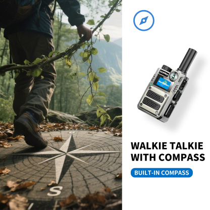 KaYoTom M12 Global LTE Walkie Talkie – Long Range Two-Way Radio, Unlimited Distance, No License Required, Built-in Flashlight & Compass, Secure PTT for Outdoor, Security & Business