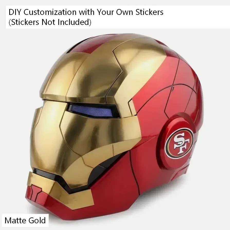 [NEW] Iron Man MK5 Helmet – Gold Red Edition | Voice Control + Remote + Touch Activated Electronic Mask, 1:1 Wearable Collectible