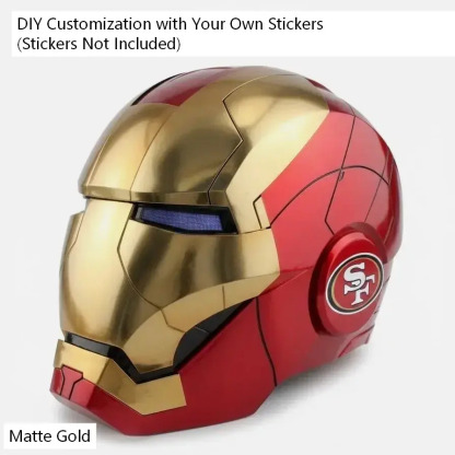 [NEW] Iron Man MK5 Helmet – Gold Red Edition | Voice Control + Remote + Touch Activated Electronic Mask, 1:1 Wearable Collectible