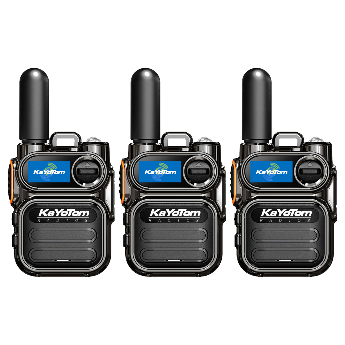 KaYoTom M11 Long Range Walkie Talkie – Global Two-Way Radio with Encrypted Communication, Unlimited Range, 72H Battery Life, HD Audio, Lightweight Design & Built-In LED Flashlight