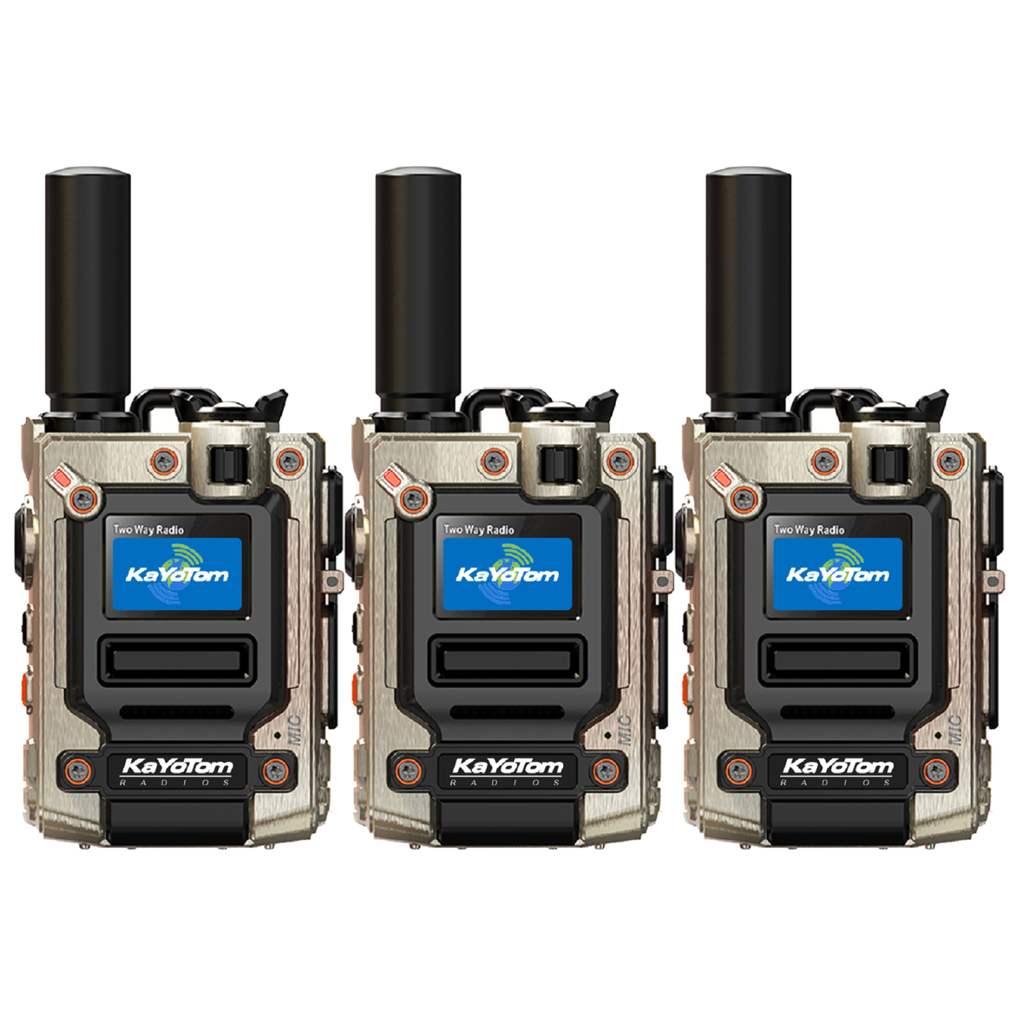 KaYoTom M08 Global Walkie Talkie Unlimited Range Encrypted Two-Way Radio - 72H Battery, HD Audio, Lightweight & LED Flashlight, 172 Countries Coverage