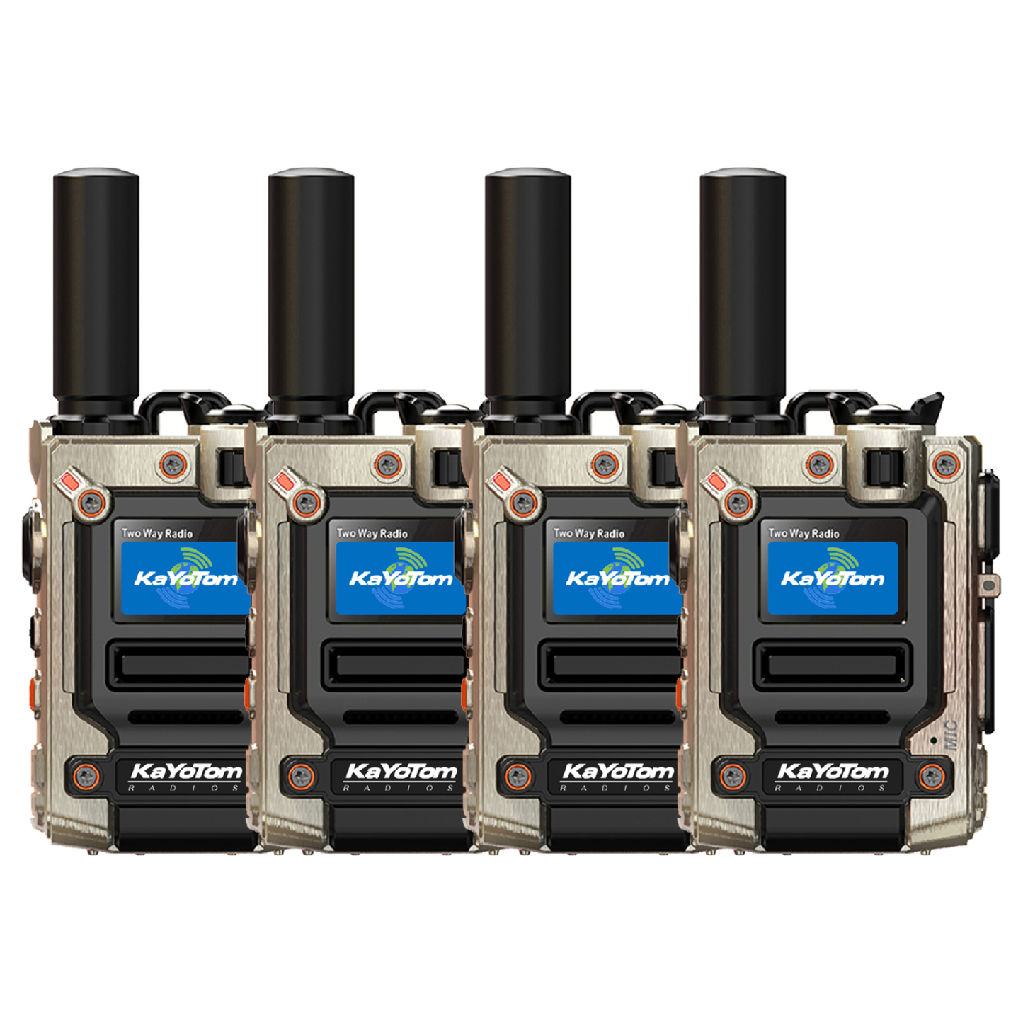 KaYoTom M08 Global Walkie Talkie Unlimited Range Encrypted Two-Way Radio - 72H Battery, HD Audio, Lightweight & LED Flashlight, 172 Countries Coverage