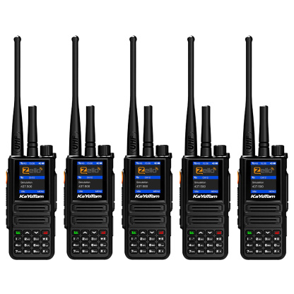 KaYoTom D08 Zello Walkie Talkie Long Range - POC + UHF for Family, Construction, Logistics, Transportation, Hotels, Shopping Malls, Outdoors and Emergency Rescue Encrypted Two Way Radios