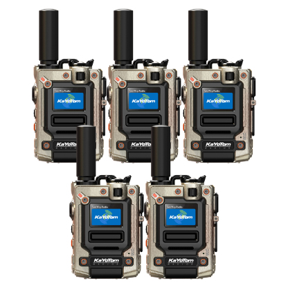 KaYoTom M08 Global Walkie Talkie Unlimited Range Encrypted Two-Way Radio - 72H Battery, HD Audio, Lightweight & LED Flashlight, 172 Countries Coverage