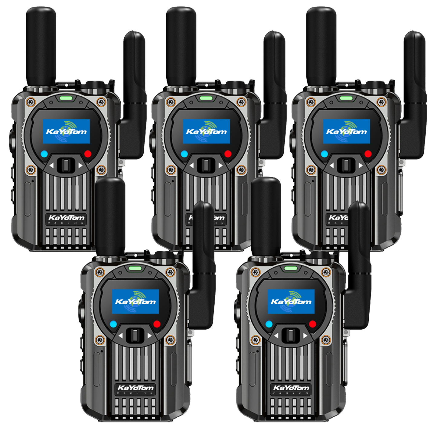 KaYoTom M66 Global Walkie Talkie – Unlimited Range 4G LTE Two-Way Radio with AES Encryption, 72H Battery, Built-in FM Radio & LED Flashlight, Lightweight Durable Design for Outdoor, Security & Emergency