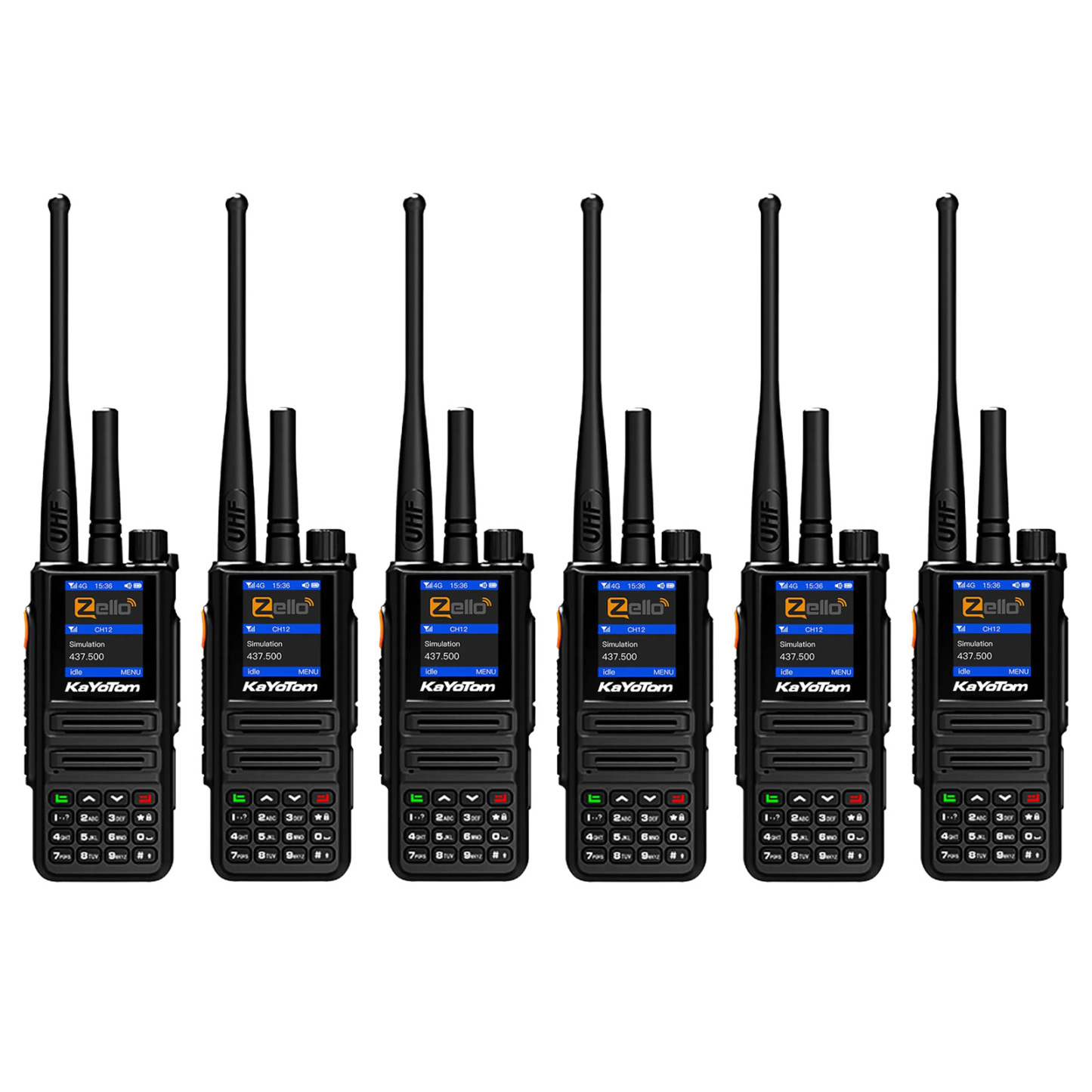 KaYoTom D08 Zello Walkie Talkie Long Range - POC + UHF for Family, Construction, Logistics, Transportation, Hotels, Shopping Malls, Outdoors and Emergency Rescue Encrypted Two Way Radios