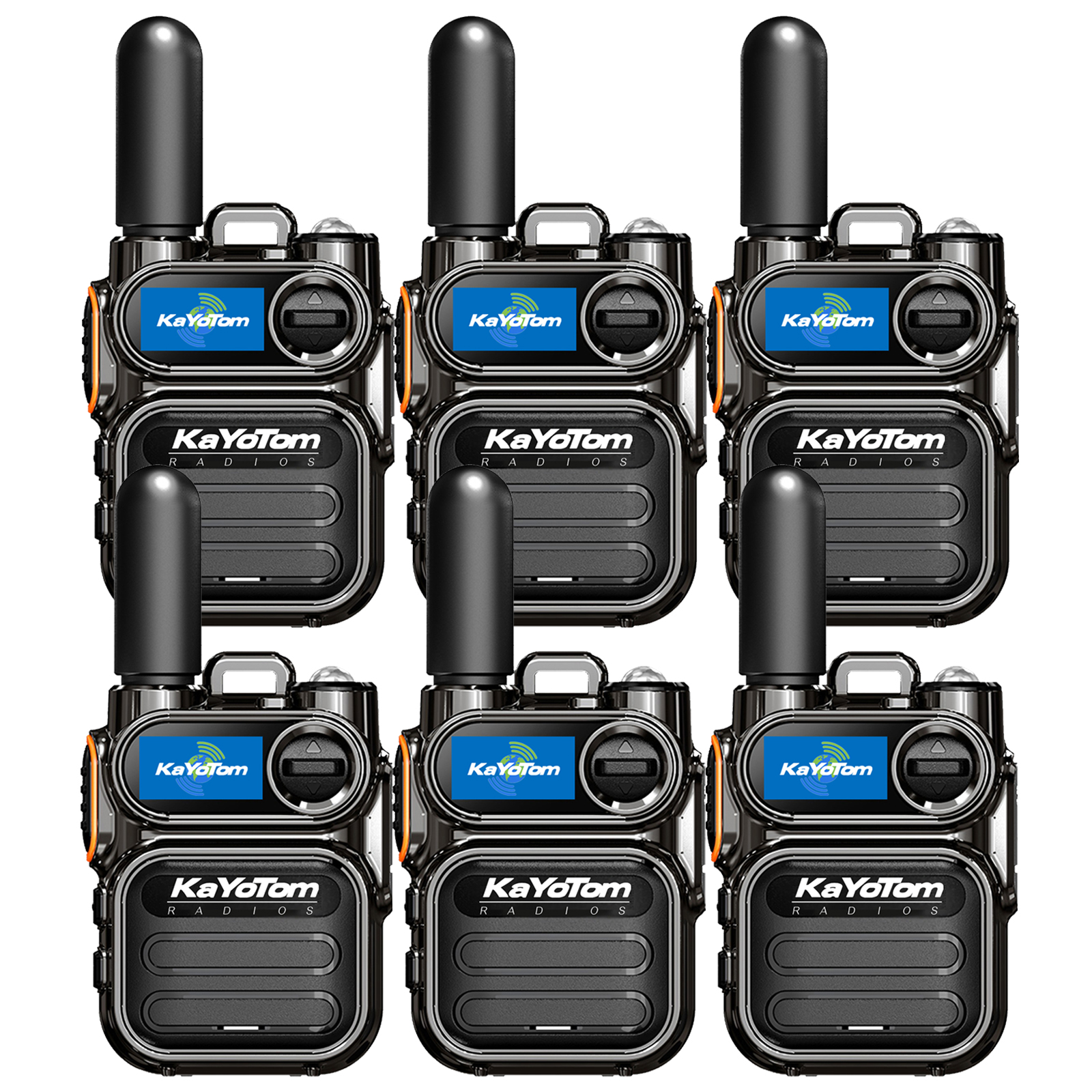 KaYoTom M11 Long Range Walkie Talkie – Global Two-Way Radio with Encrypted Communication, Unlimited Range, 72H Battery Life, HD Audio, Lightweight Design & Built-In LED Flashlight