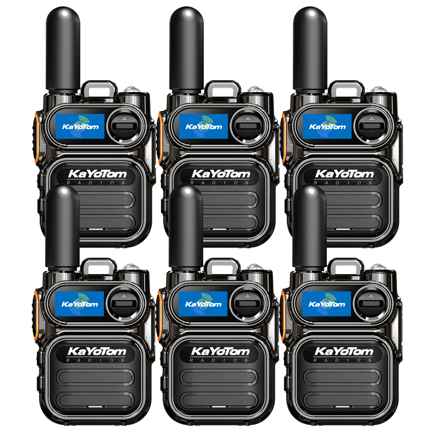 KaYoTom M11 Long Range Walkie Talkie – Global Two-Way Radio with Encrypted Communication, Unlimited Range, 72H Battery Life, HD Audio, Lightweight Design & Built-In LED Flashlight