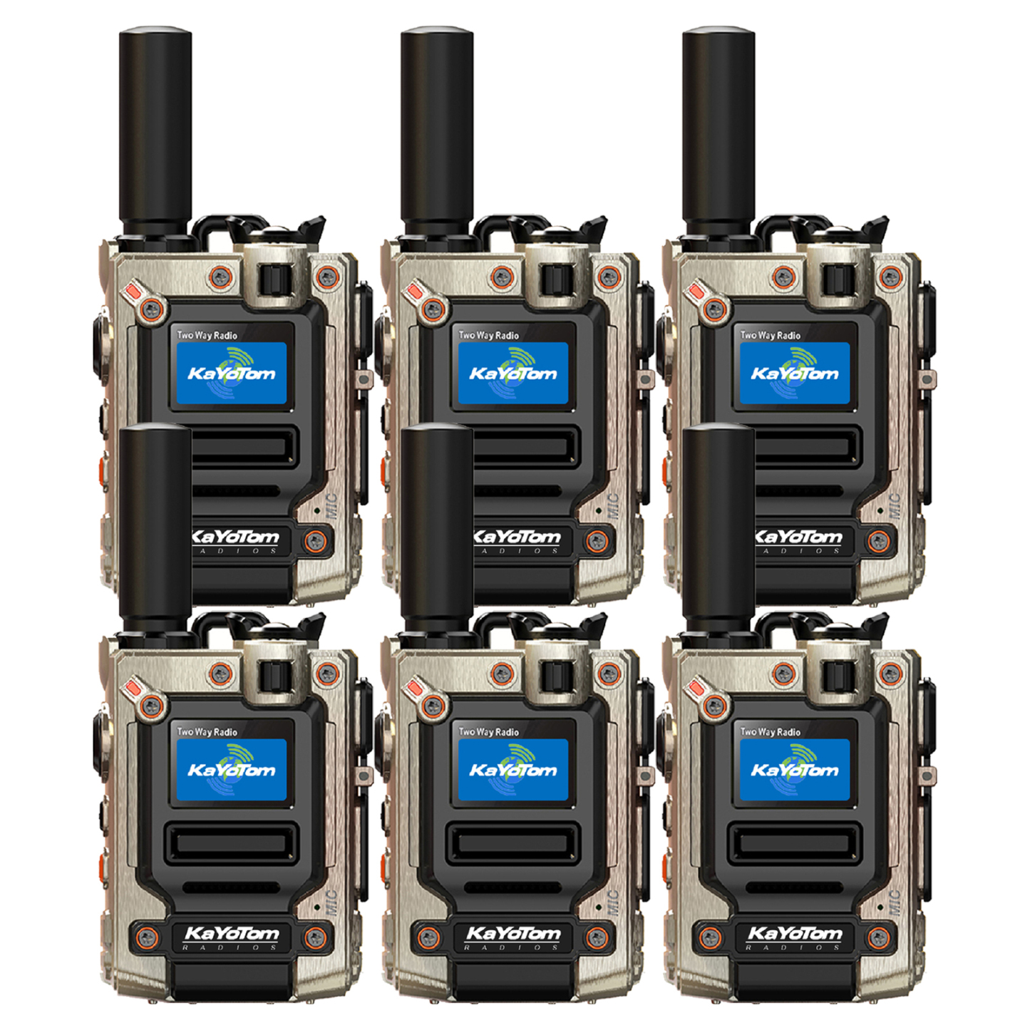 KaYoTom M08 Global Walkie Talkie Unlimited Range Encrypted Two-Way Radio - 72H Battery, HD Audio, Lightweight & LED Flashlight, 172 Countries Coverage