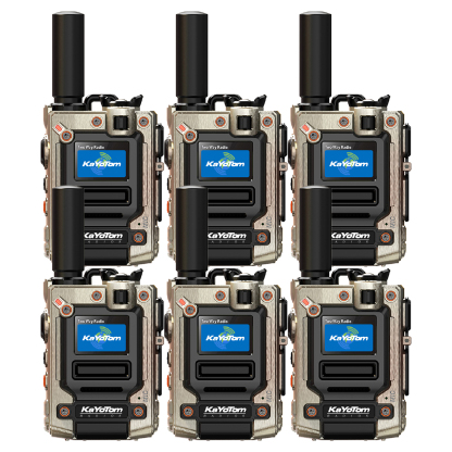 KaYoTom M08 Global Walkie Talkie Unlimited Range Encrypted Two-Way Radio - 72H Battery, HD Audio, Lightweight & LED Flashlight, 172 Countries Coverage