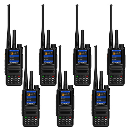 KaYoTom D08 Zello Walkie Talkie Long Range - POC + UHF for Family, Construction, Logistics, Transportation, Hotels, Shopping Malls, Outdoors and Emergency Rescue Encrypted Two Way Radios