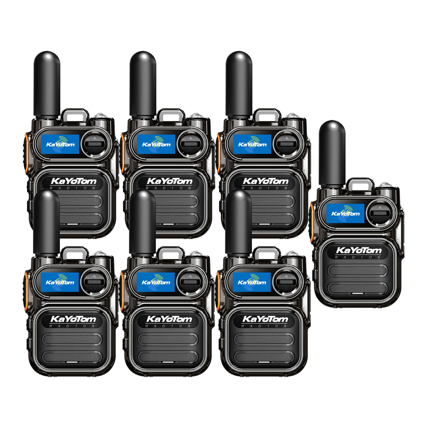 KaYoTom M11 Long Range Walkie Talkie – Global Two-Way Radio with Encrypted Communication, Unlimited Range, 72H Battery Life, HD Audio, Lightweight Design & Built-In LED Flashlight