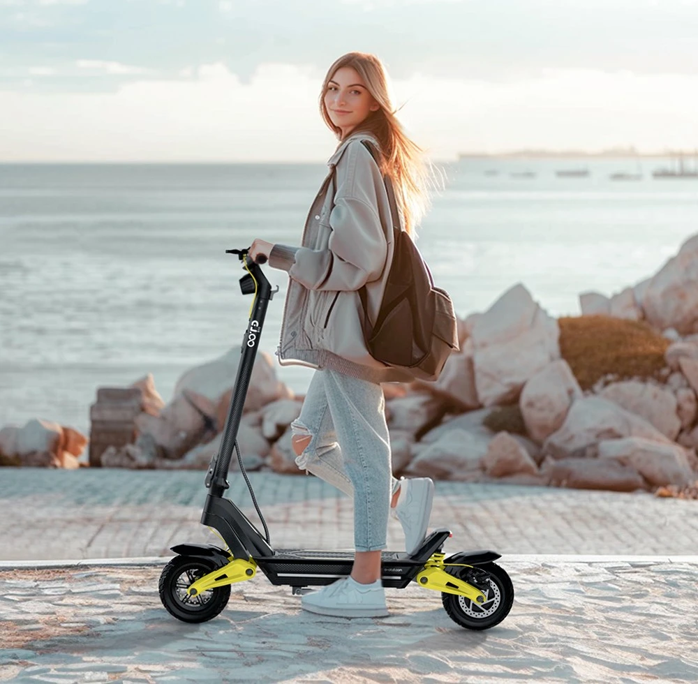 OOTD S10 Electric Scooter, 1400W Motor, 10-inch Tires, 48V 20AH Battery, 55km/h Max Speed, 60-70km Range, Disc Brake, Front and Rear Suspension