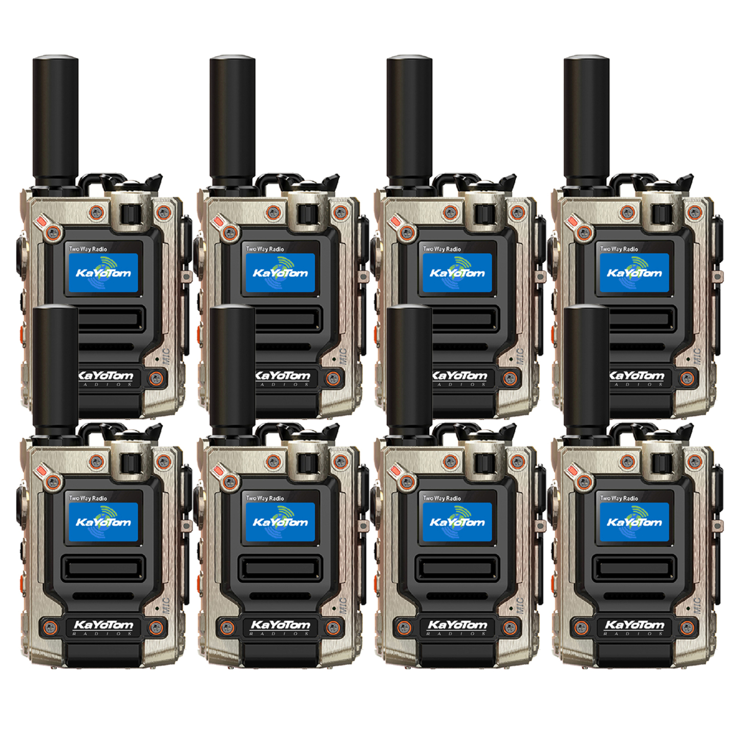 KaYoTom M08 Global Walkie Talkie Unlimited Range Encrypted Two-Way Radio - 72H Battery, HD Audio, Lightweight & LED Flashlight, 172 Countries Coverage