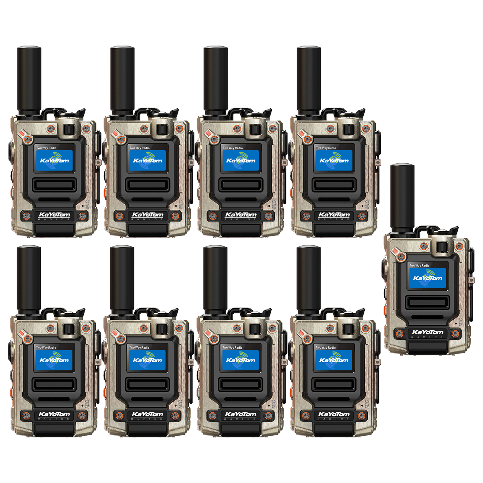 KaYoTom M08 Global Walkie Talkie Unlimited Range Encrypted Two-Way Radio - 72H Battery, HD Audio, Lightweight & LED Flashlight, 172 Countries Coverage