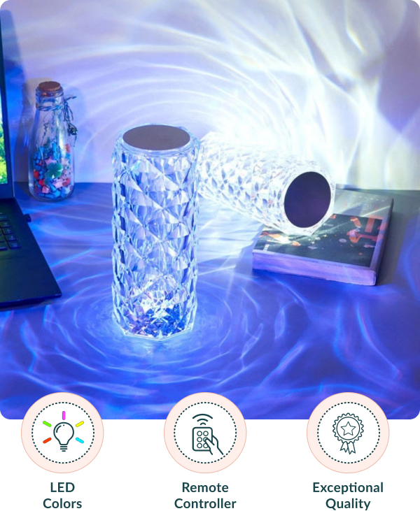 Sparkling Crystal Glass Lamp