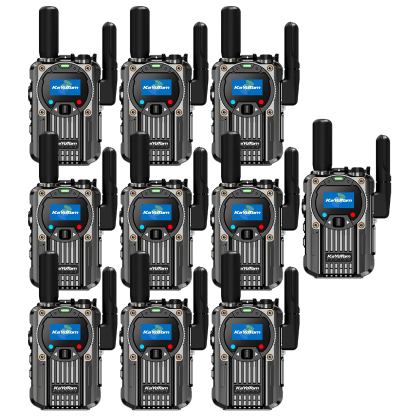 KaYoTom M66 Global Walkie Talkie – Unlimited Range 4G LTE Two-Way Radio with AES Encryption, 72H Battery, Built-in FM Radio & LED Flashlight, Lightweight Durable Design for Outdoor, Security & Emergency