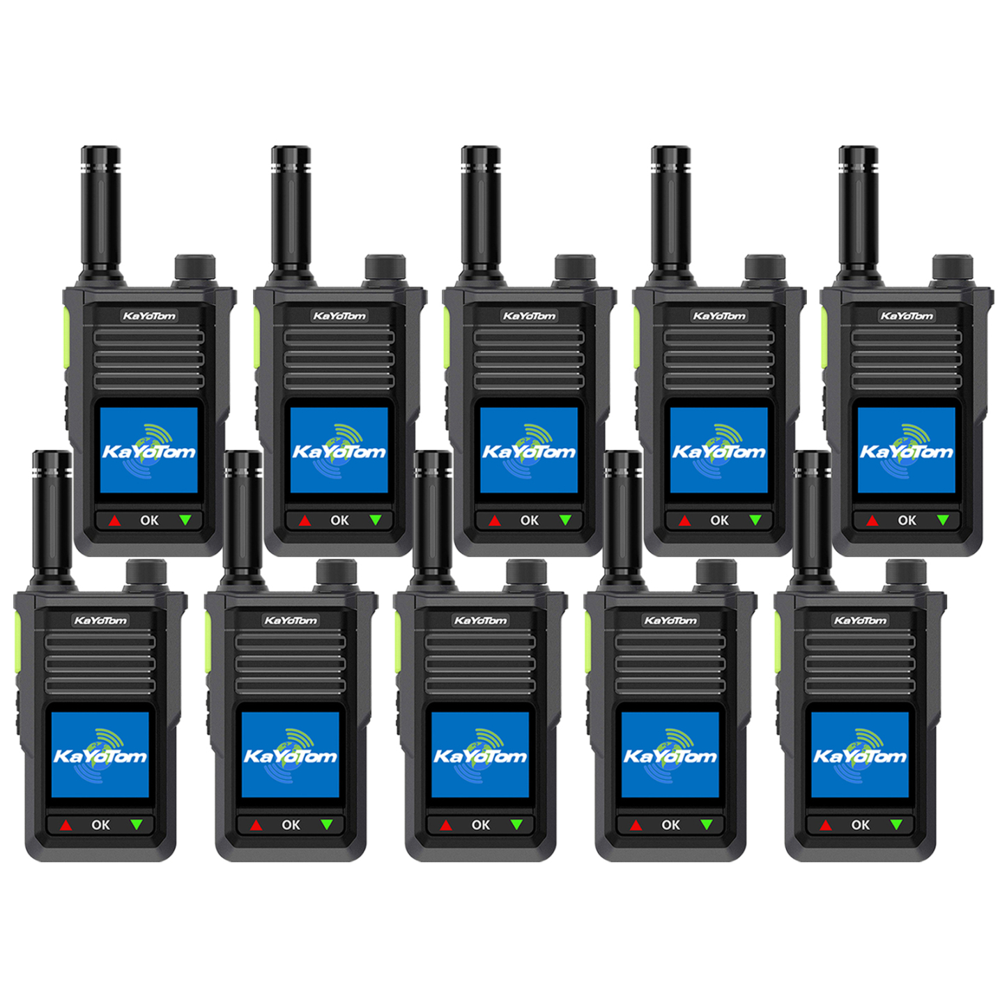 KaYoTom M15 Global Encrypted Walkie Talkie Unlimited Range - 72H Battery, GPS Tracking, Bluetooth & IP68 Waterproof, 172 Countries Coverage