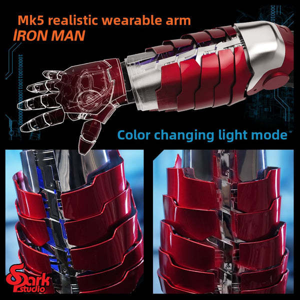 [NEW] Iron Man MK5 Rack Arm – 1:1 Wearable Gauntlet with Voice, Touch & Remote Control, English Version
