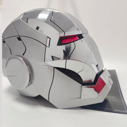 [NEW] Iron Man MK5 Helmet Full Silver – Voice + Remote + Touch Control Mask, 1:1 Wearable, Dallas-Inspired Style